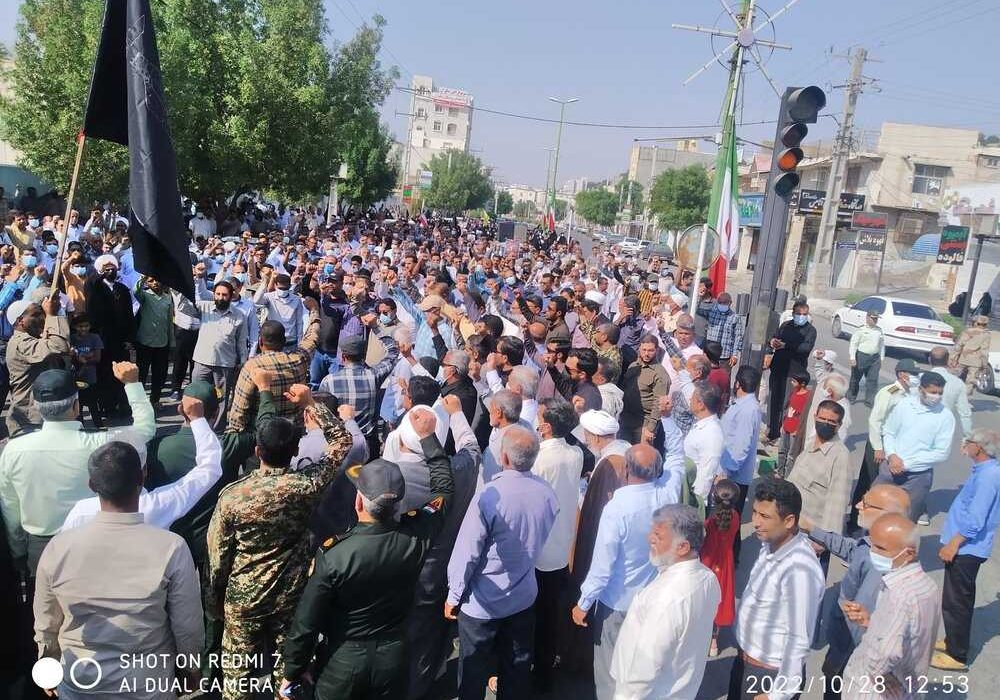 تصاویری از خروش مردم میناب در محکومیت جنایت تروریستی شیراز