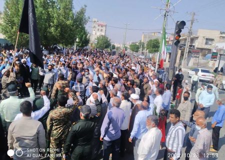 تصاویری از خروش مردم میناب در محکومیت جنایت تروریستی شیراز