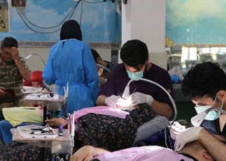 ارائه خدمات دندانپزشکی رایگان در روستای کردر رضوی میناب