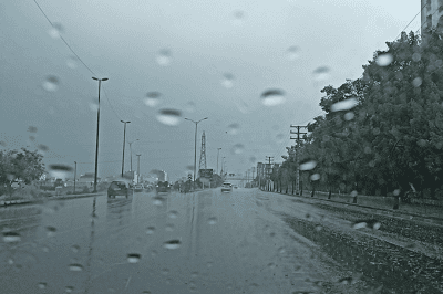  نخستین بارش باران پائیزی در بندرعباس + فیلم