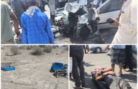 تصادف شدید در محور میناب ـ سندرک یک فوتی و چهار مصدوم برجای گذاشت