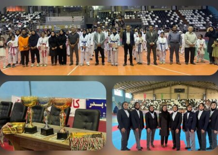 درخشش آکادمی نجیب در مسابقات قهرمانی کاراته بانوان میناب