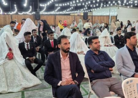 جشن ازدواج آسان برای ۱۶ زوج جوان در میناب برگزار شد