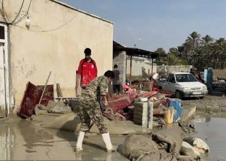 آخرین روند امداد رسانی درمنطقه سیل زده سیریک