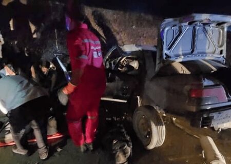 واژگونی مرگبار پژو ۴۰۵ در رودان با ۴ کشته