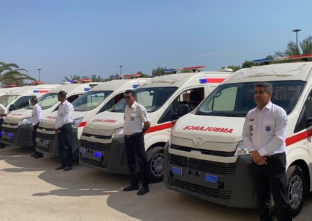 الحاق ۱۱ دستگاه آمبولانس جدید و نوسازی ۵۰ آمبولانس فرسوده در هرمزگان