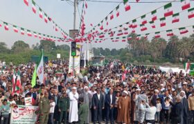 راهپیمایی ۲۲بهمن میناب به روایت تصویر