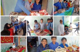 «حق لیلی» در مدرسه؛  پاسداشت سنت «آردگیز گردانی» در دبستان شاهد دهبانفرد میناب