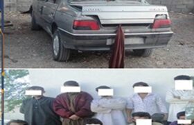 توقیف خودروی شوتی حامل ۸ تبعه غیرمجاز در محور بندرعباس–میناب