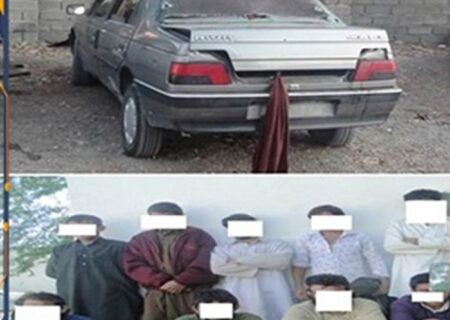 توقیف خودروی شوتی حامل ۸ تبعه غیرمجاز در محور بندرعباس–میناب