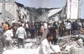 فیلمی دردناک از لحظات اولیه بعد از اصابت موشک به مدرسه شجره طیبه میناب